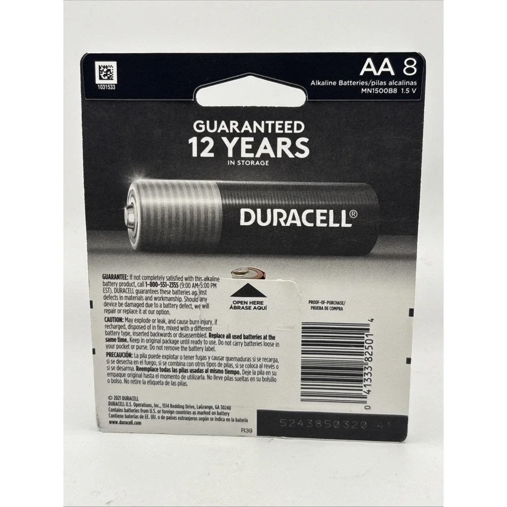 Duracell AA Power Boost Batteries 8ct (1 Pack) New